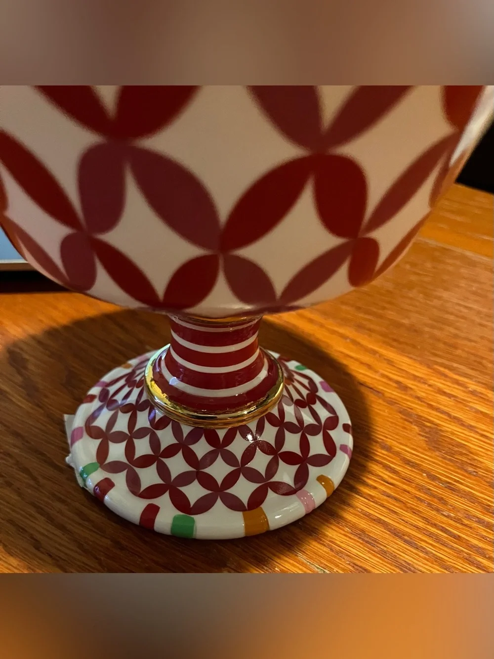 NEW w/o box Department 56 Glitterville Ceramic Candy Dish w/Lid Sugarplums Rare